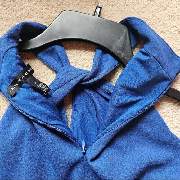 White House Black Market size small blue sleeveless shirt - Picture 5 of 15